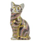 Royal Crown Derby Seated Cat Paperweight