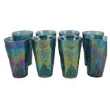 8 Indiana Blue Harvest Grape Tumblers