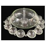 Mid-Century Riekes Crisa Moderna Punch Bowl Set