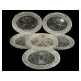 Anchor Hocking 6 Pc "Miss America" Platters