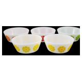 Set of 5 Federal Daisy Bowls 2"x5"