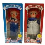 Playskool Raggedy Ann & Andy Dolls in Box 15"