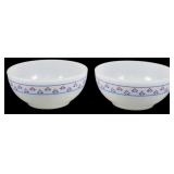 Pr Termocrisa Red & Blue Floral Bowls 2"x5"