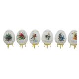 6 Roger Tory Peterson Porcelain Eggs