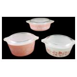 Pyrex Gooseberry 3pc Casserole Set w/ Lids