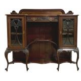 English Victorian Mahogany Display Cabinet