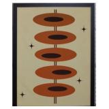 Stars and Ovals on Canvas