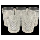 5 Pc Set Anchor Hocking "Miss America" Glasses