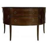 English Demilune Mahogany Buffet w/ Drawers