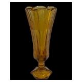 Fostoria Amber Coin Glass Vase - 8" Tall