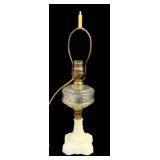 Antique Electrified Oil Lamp - 19.5" Tall