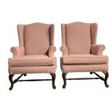 Pair Clayton Marcus Wingback Armchairs