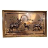 Mid-Century 3D Copper Relief Art Piece