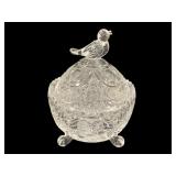 Hofbauer Crystal Byrdes Footed Candy Dish