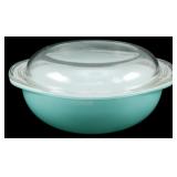Pyrex Turquoise Blue Casserole w/ Lid