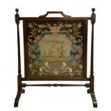 Vintage Needlepoint Fireplace Screen 35"x28"