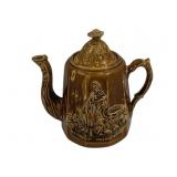 Rebekah at the Well Brownware Tea Pot