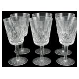6 Waterford Crystal Lismore Stems 7"