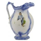 Blue Boy Gainsborough Vintage Pitcher 8"