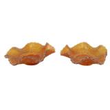 2 Fenton Marigold Sailboat Carnival Bowls