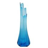 MCM 21" L.E. Smith Simplicity Blue Swung Vase