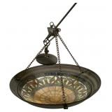 Stained Glass Hanging Light Fixture 18"x20"