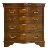 English Bow Front 4 Drawer Gentleman