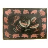 1950s Dancing Pink Elephant Cocktail Tip Tray