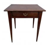 Vintage Tapered Leg 1 Drawer Table