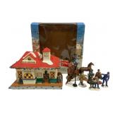 Holiday Living Train Station w/ People in Box