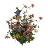 Faux Flower Decoration in Ceramic Bowl - 24 x 24