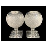 2 Glass Vases - 7" Tall