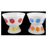 Set of 4 Federal Glass Daisy Bowls 4"x3"