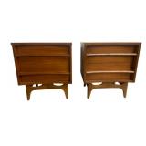 Pair Curved Front Nightstands by Young Mfg