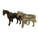 2 Metal Horses - 5.5 x 4.5 x 1.5