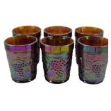 6 Imperial Marigold Grape & Cable Tumblers