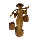 Carved Wood Statue - 21" Tall