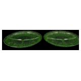 Jeanette Glass Cherry Blossom Uranium Plates