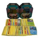 Lot of 205 Pokemon Cards w/ 1 Box & 10 Coins