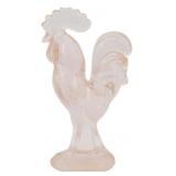 Pink Glass Rooster Figure 4.5"