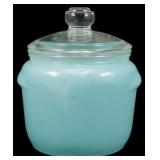 Small Turquoise Jar w/ Lid 4.5"x3.5"