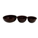 3 Mar Crest Stoneware Mixing Bowls - 10" Round