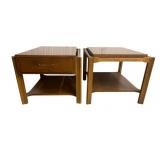 2 Lane End Tables - As Is/1 Missing Drawer