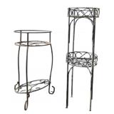 2 Wrought Iron Plant Stands 28"x10.5"