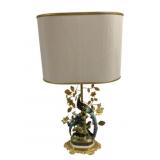 Italian Table Lamp w/ Porcelain Birds - 22.5" Tall