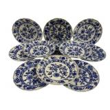 11 English Meissen Blue Onion - 9.5" Plates