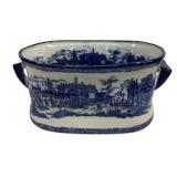 Blue & White Transferware Foot Bath Tub