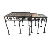Wrought Iron Outdoor Nesting Tables
