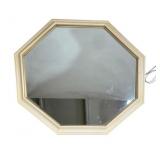 Octagonal Wall Mirror w/ Cream & Gold Frame