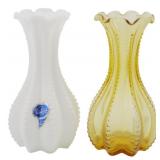 2 Imperial Glass Bud Vases 5"